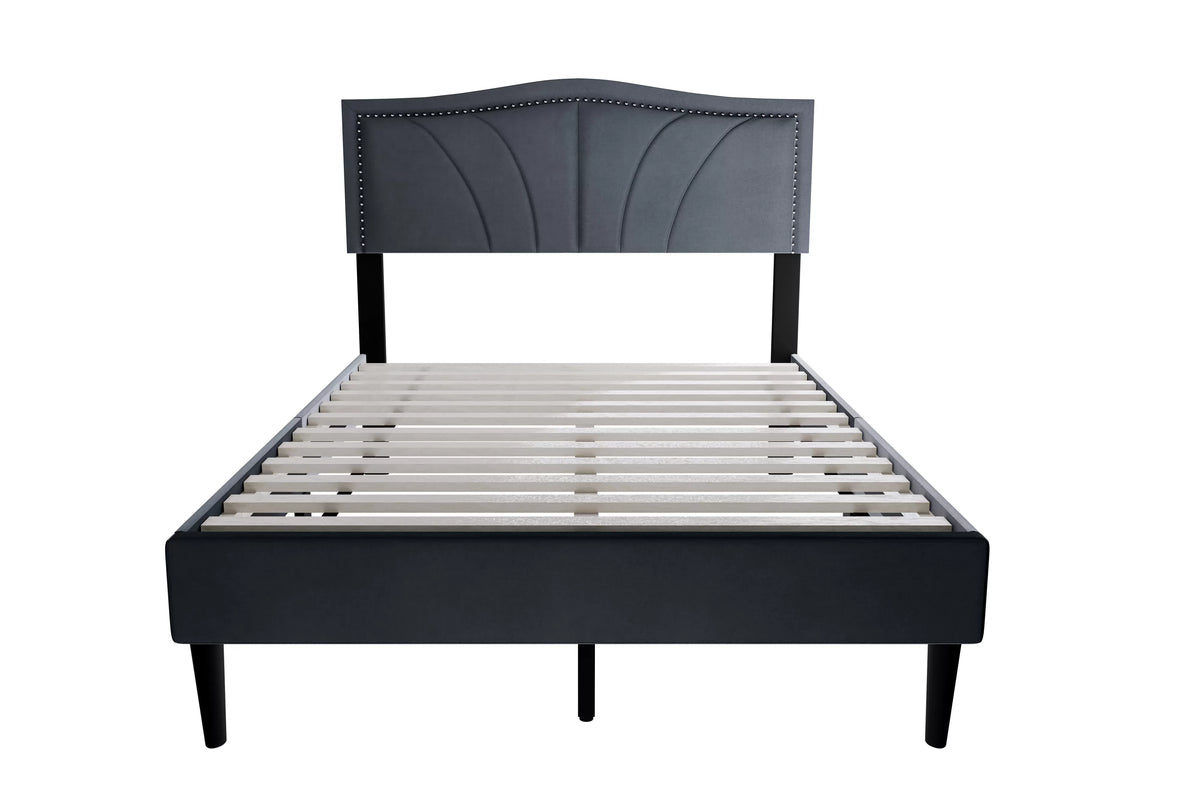 Bed – Platform Bed – Charcoal (F9654)