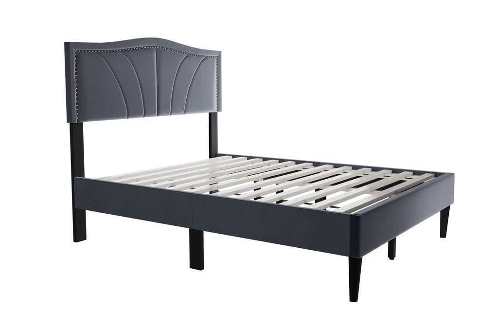 Bed – Platform Bed – Charcoal (F9654)