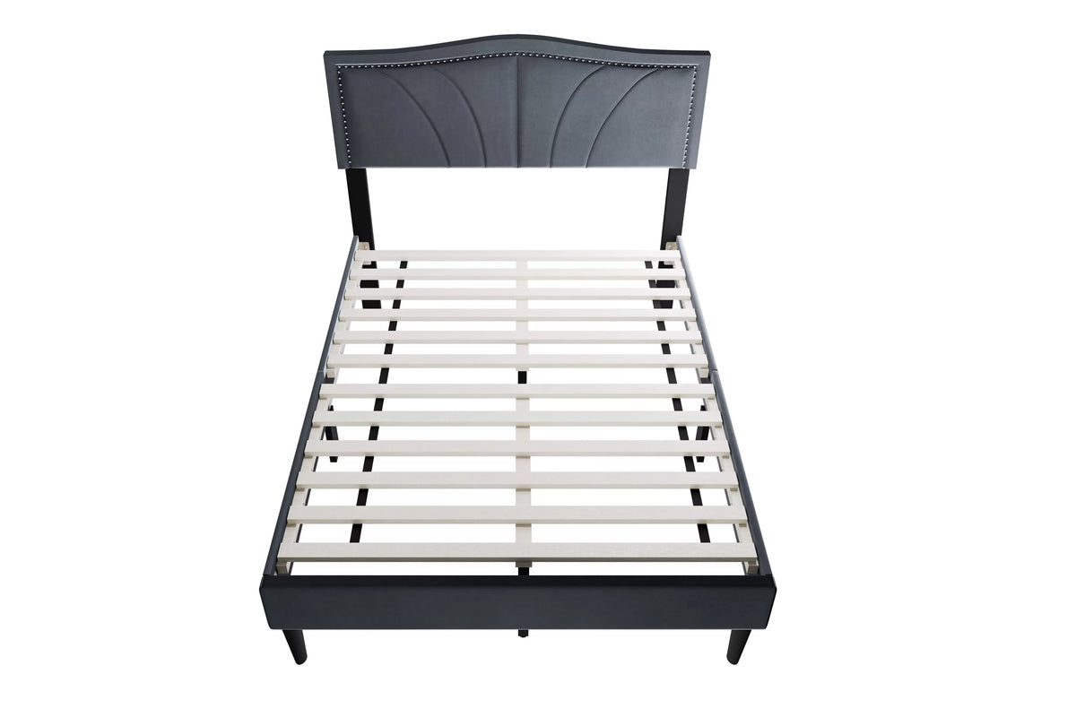 Bed – Platform Bed – Charcoal (F9654)