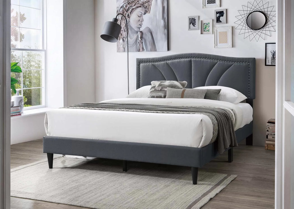 Bed – Platform Bed – Charcoal (F9654)