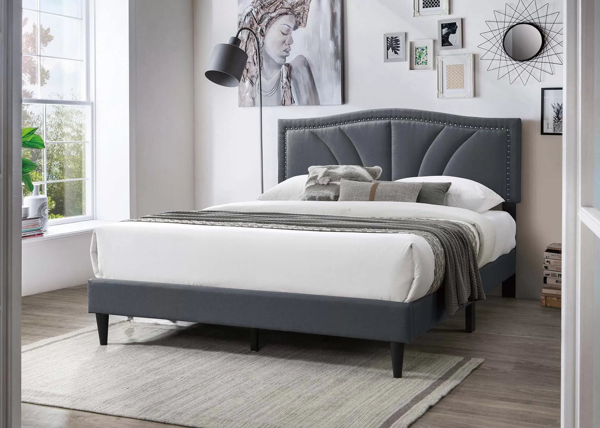 Bed – Platform Bed – Charcoal (F9654)