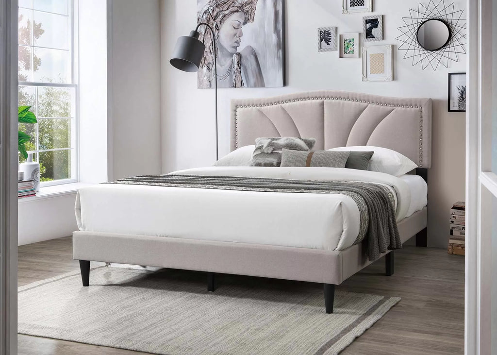 Bed – Platform Bed – Light Brown (F9655)