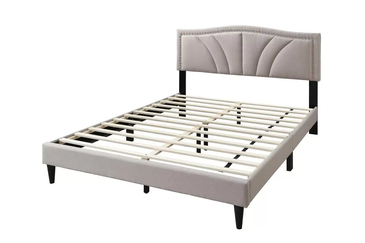 Bed – Platform Bed – Light Brown (F9655)