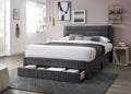 Bed – Platform Bed W/ Underbed Drawer – Dark Gray (F9656)