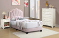 Bed – Platform Bed W/ Built-In LED Lights – Light Pink (F9675)