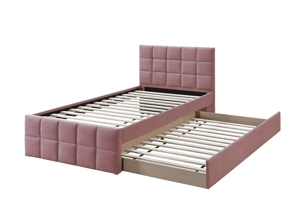 Bed w/ Trundle – Light Pink (F9677)