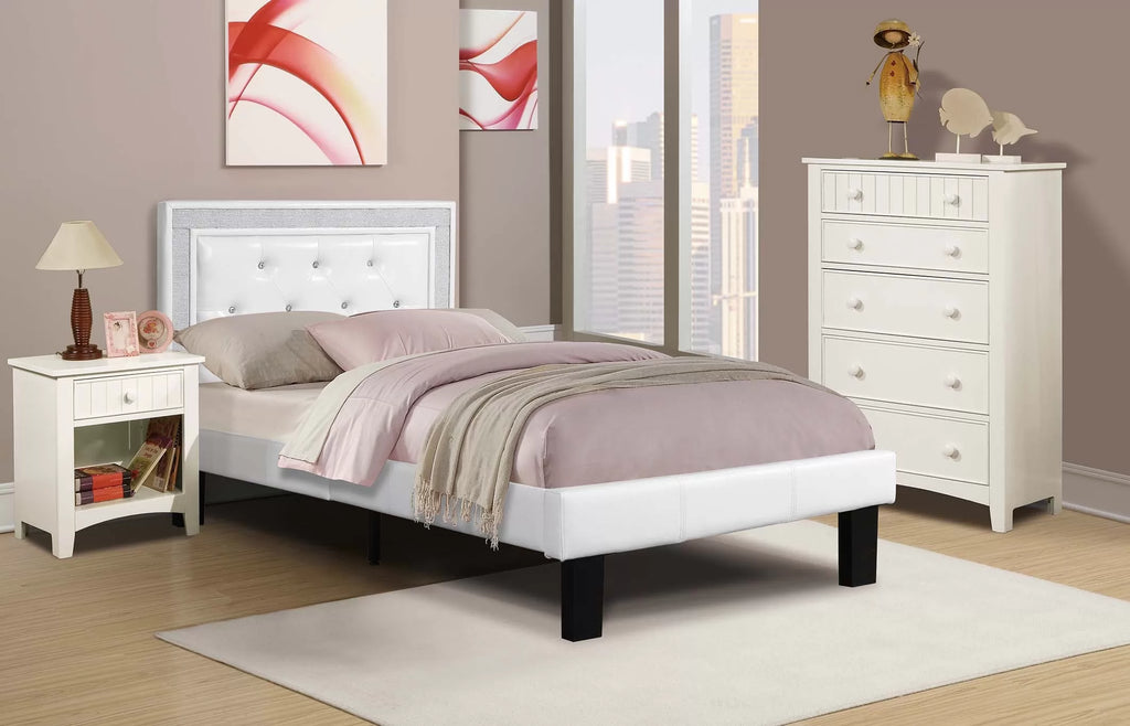 Bed – Platform Bed – White (F9678)