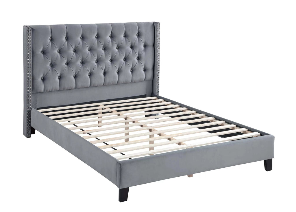 Bed – Platform Bed – Gray (F9680)
