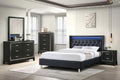 Bed – Platform Bed W/ Built-In LED Lights – Black (F9681)