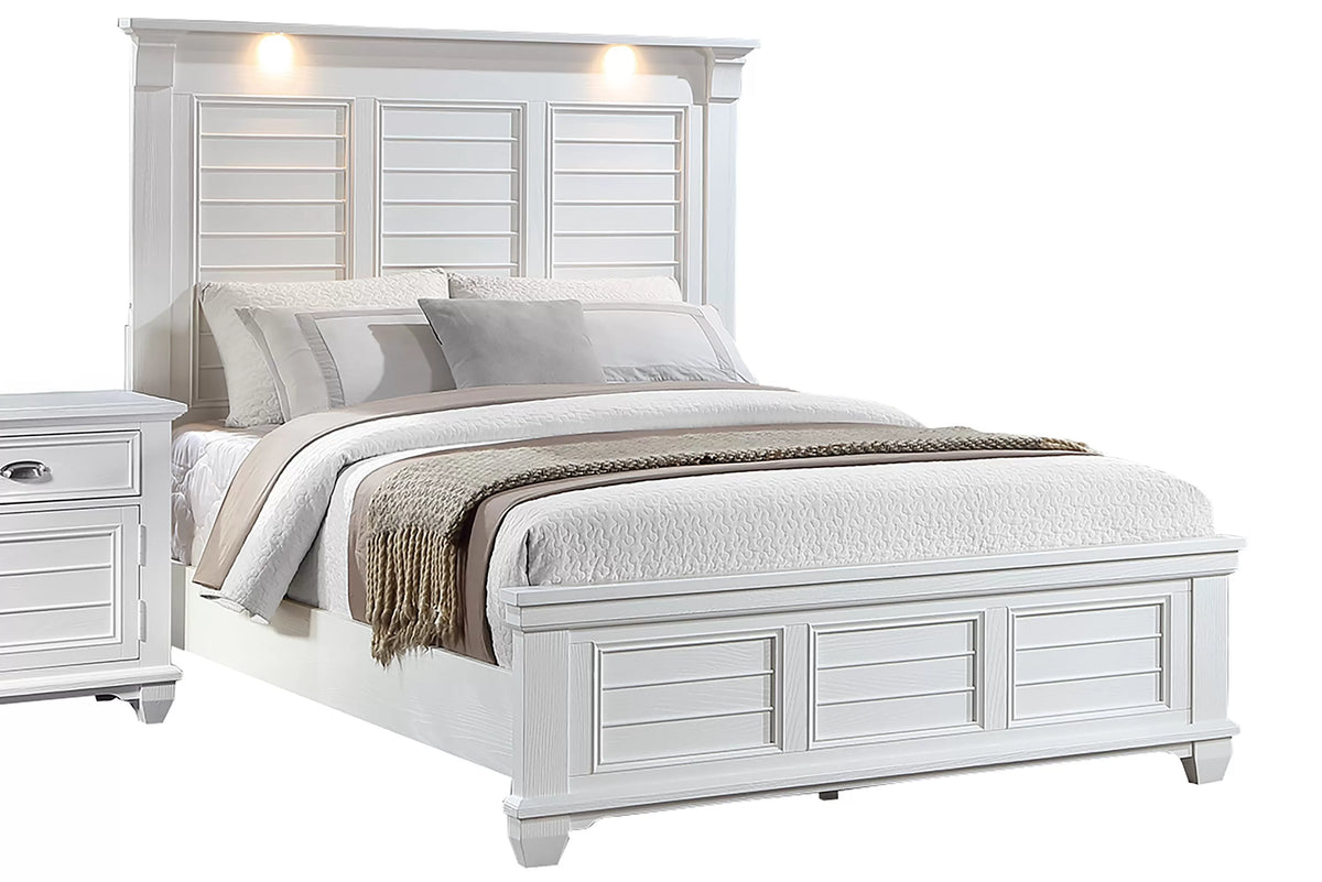 Bed – Platform Bed W/ Built in LED Reading Lights (F9682)