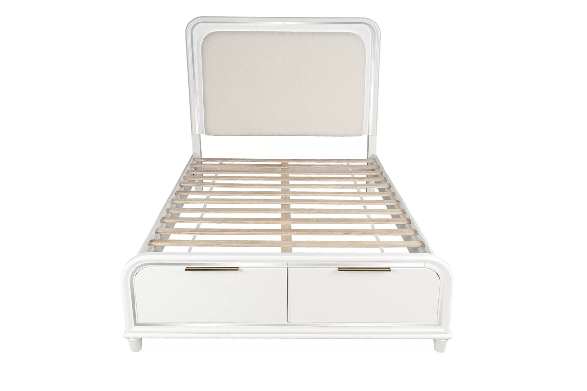 Bed – Platform Bed W/ Built in LED Lights + Underbed Drawers (F9689)