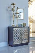Cailean - 2-Door Accent Cabinet With Lattice Pattern - Black