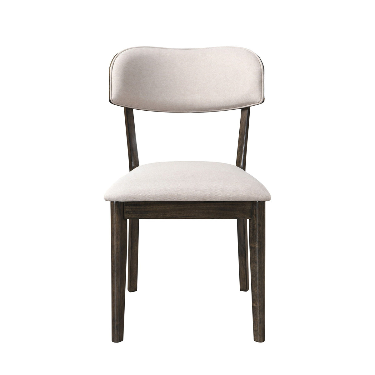 Rex - Open Back Dining Chair (Set of 2) - Walnut Brown / Beige