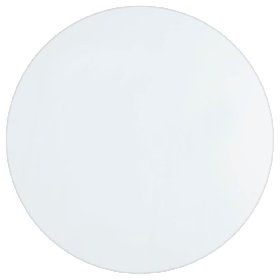 Jetta - Glass Top - White - 52" Diameter