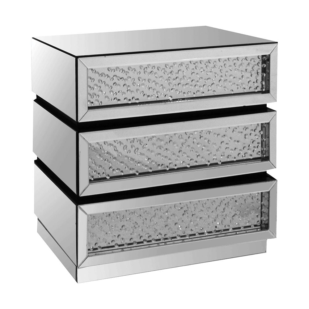 Nysa - Console Cabinet - Mirrored & Faux Crystals