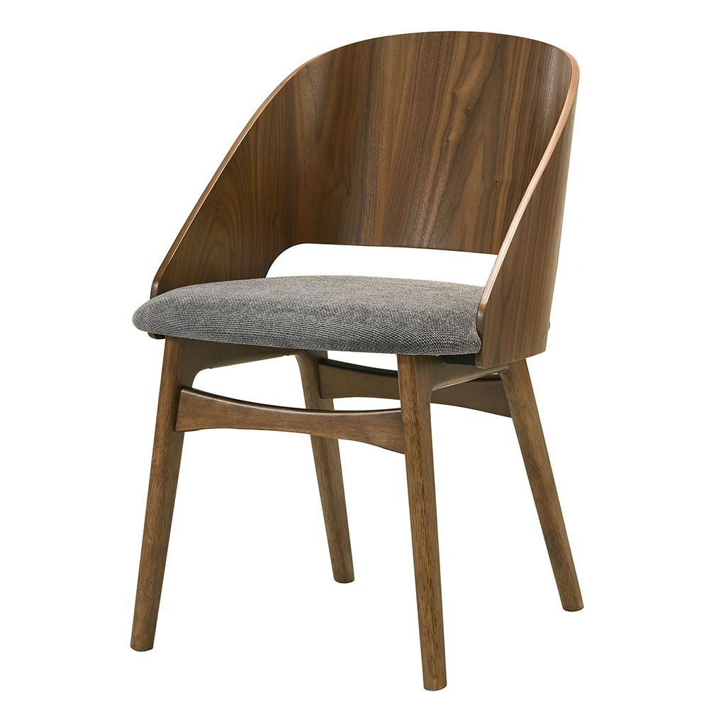 Delmon - Side Chair (Set of 2) - Dark Walnut / Gray