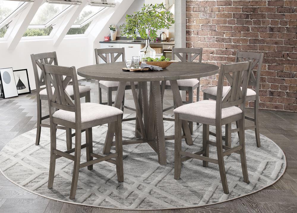 Athens - Upholstered Seat Counter Height Stool (Set of 2) - Gray