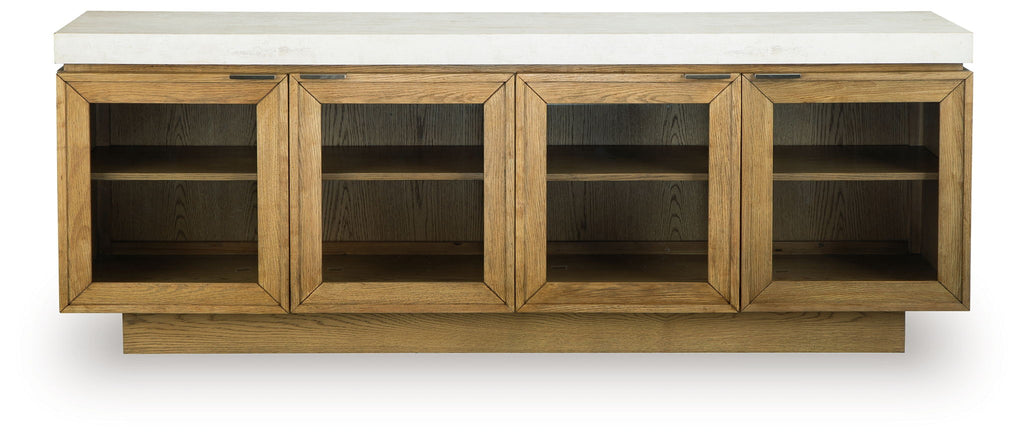 Adanworth - Accent Cabinet - Light Brown / Gray