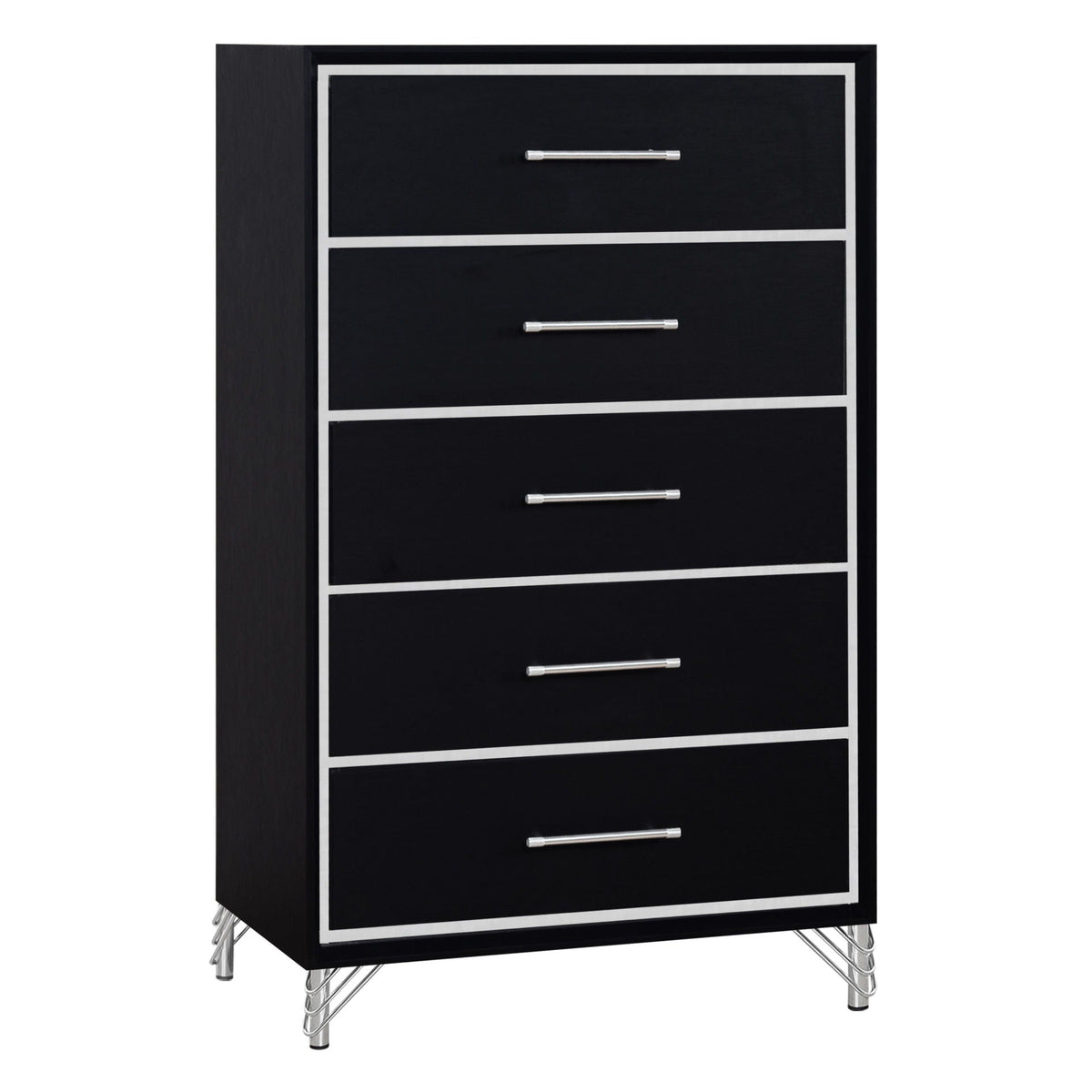 Ava - 5 Drawer Chest - Ebony