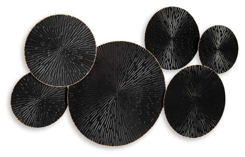 Rhetlen - Wall Decor - Black / Gold Finish