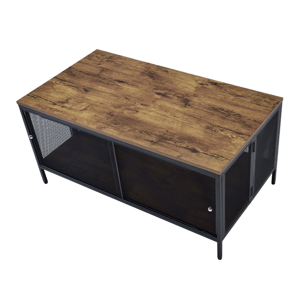 Winam - Coffee Table - Antique Oak & Black