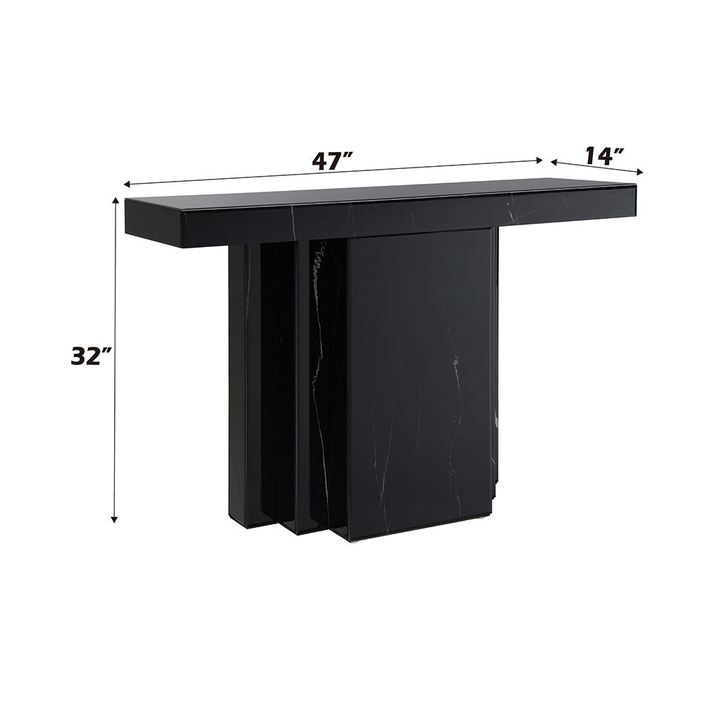 Drisana - Console Table - Black Mirrored
