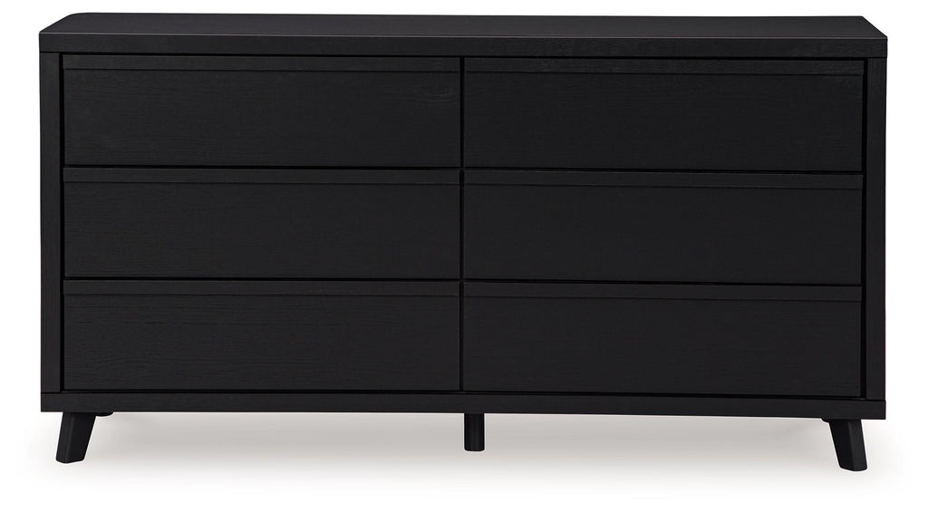 Danziar - Six Drawer Dresser - Black
