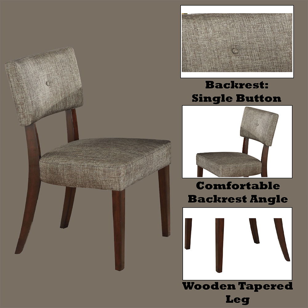 Drake - Side Chair (Set of 2) - Gray Fabric & Espresso