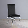 Fabiola - Side Chair (Set of 2) - Black Fabric & Stainless Steel
