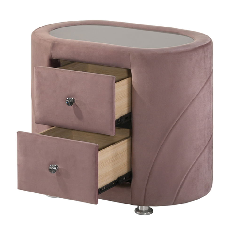 Salonia - Nightstand - Pink Velvet