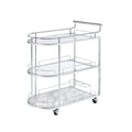 Inyo - Serving Cart - Clear Glass & Chrome
