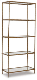 Ryandale - Bookcase - Antique Brass Finish