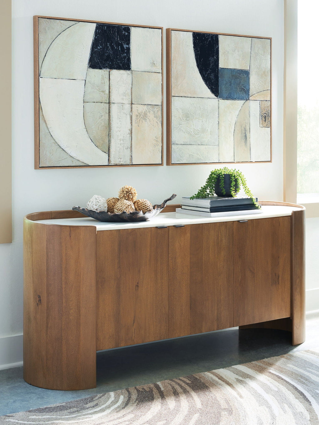 Fitzroy - Accent Cabinet - Brown / White