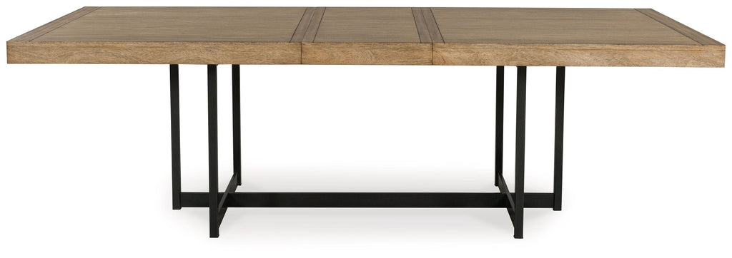 Tomtyn - Rectangular Dining Room Extension Table - Light Brown