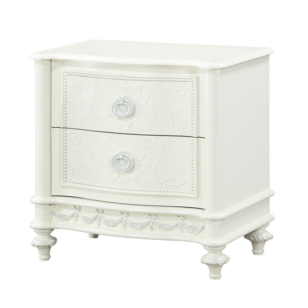 Dorothy - Nightstand With 2 Drawers - Ivory