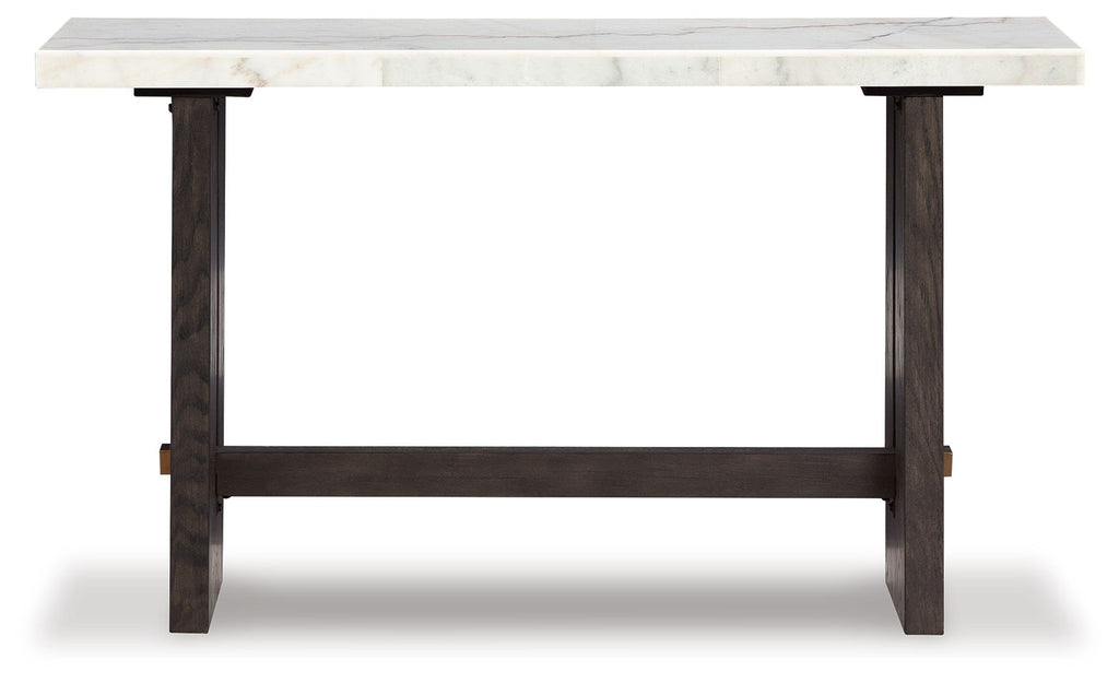 Burkhaus - Sofa Table - White / Dark Brown
