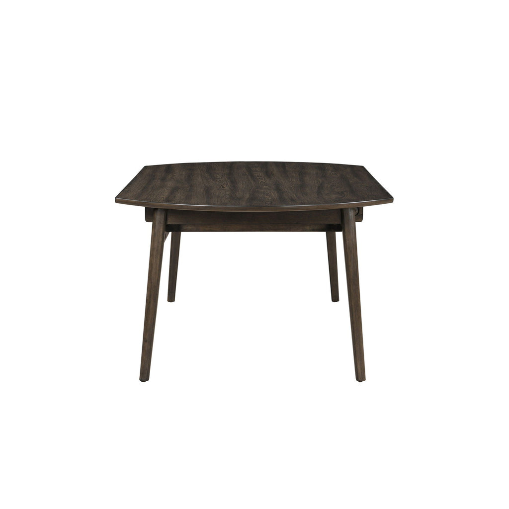 Rex - 65" Round Table With Self Storing Leaves - Walnut Brown