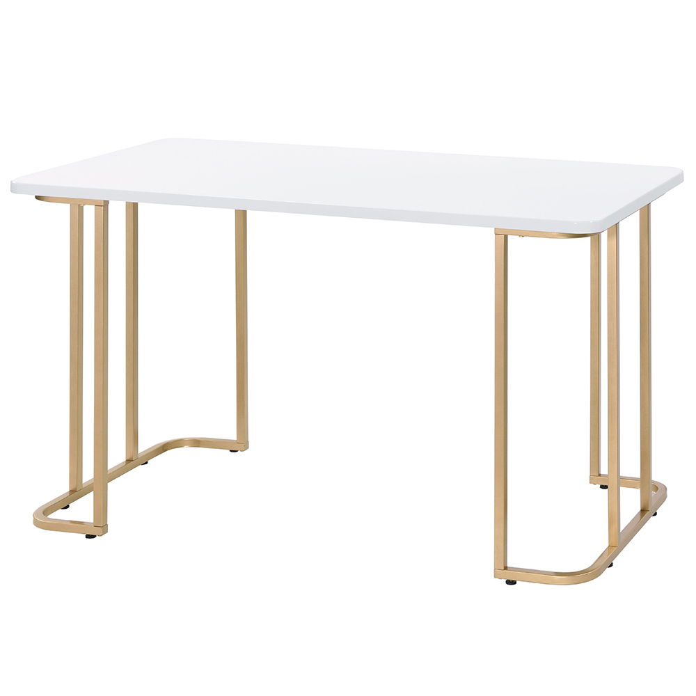 Estie - Writing Desk (Same Ac00902) - White & Gold