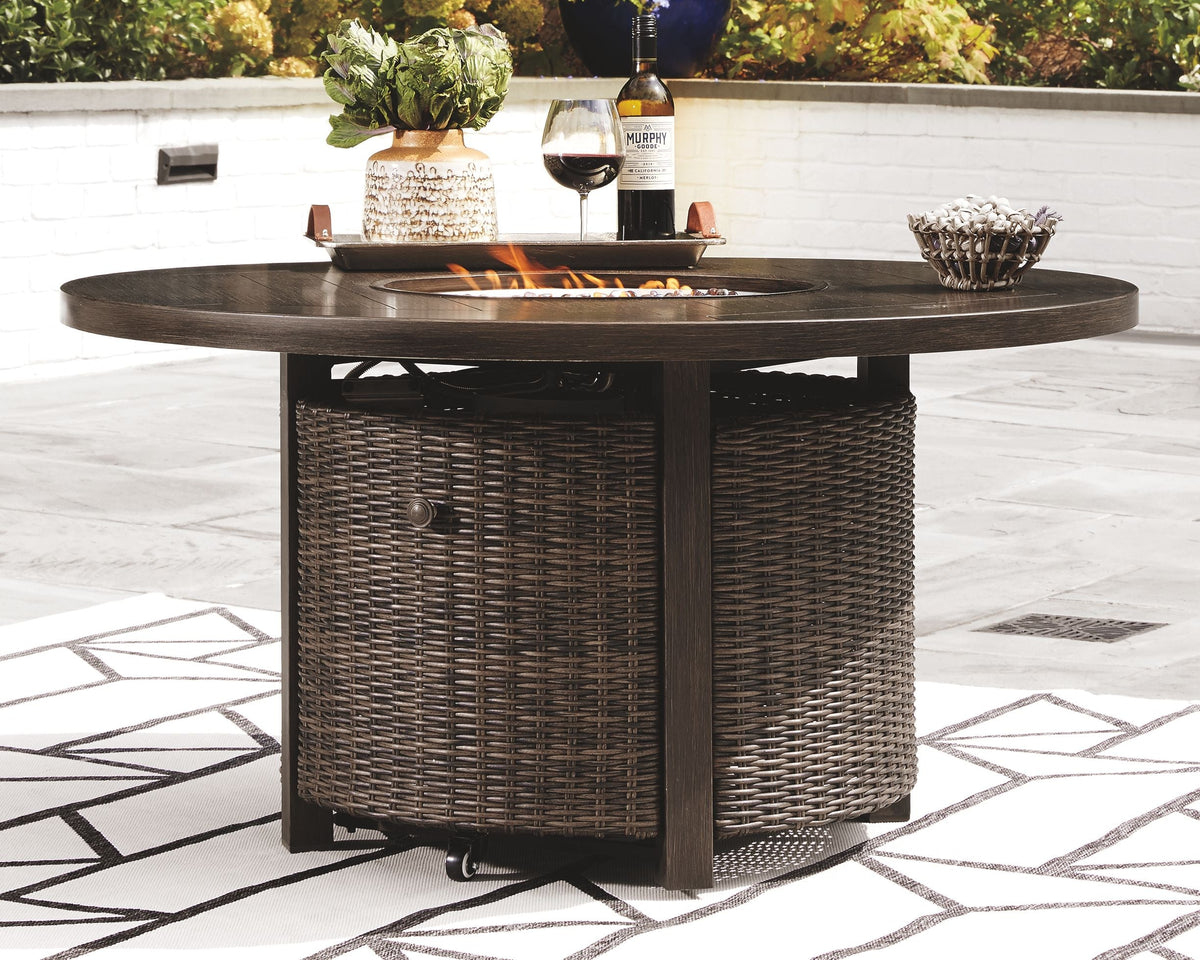 Paradise Trail - Round Fire Pit Table - Medium Brown