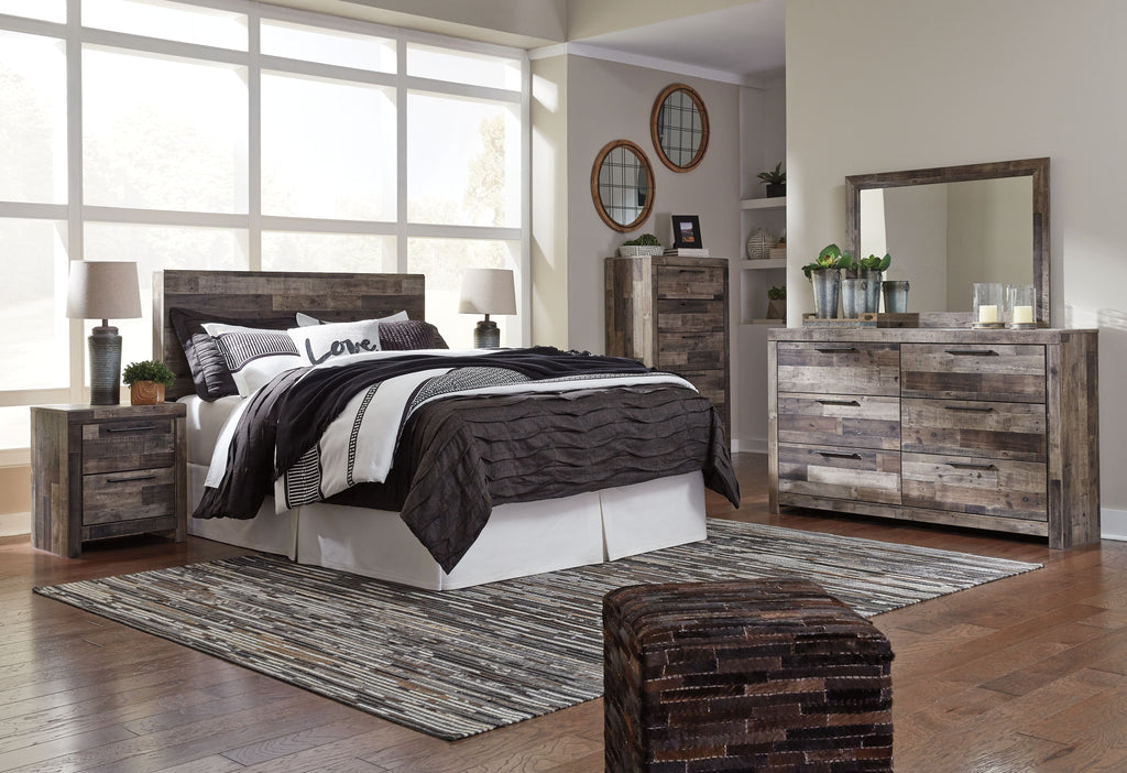Derekson - Two Drawer Night Stand - Multi Gray