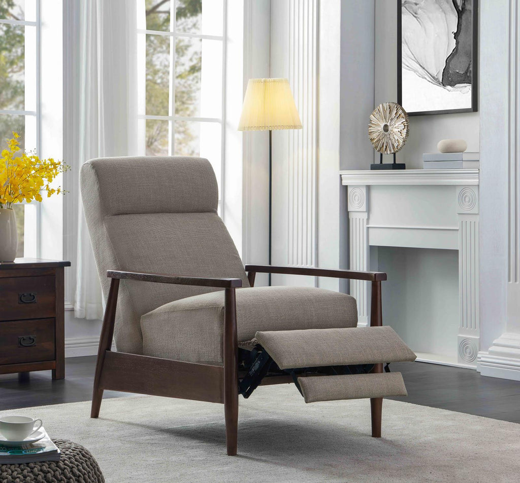 Kaylie - Upholstered Push-back Recliner - Beige