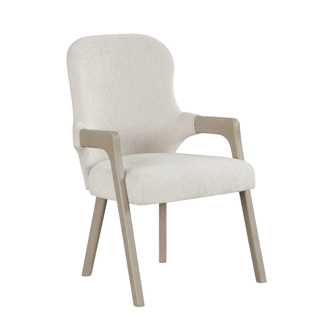 Gwendolyn - Upholstered Arm Chair (Set of 2) - Cerused Taupe