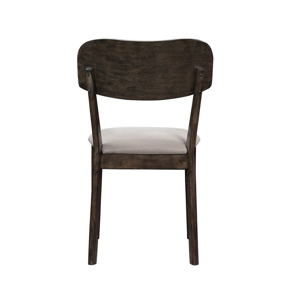 Rex - Open Back Dining Chair (Set of 2) - Walnut Brown / Beige