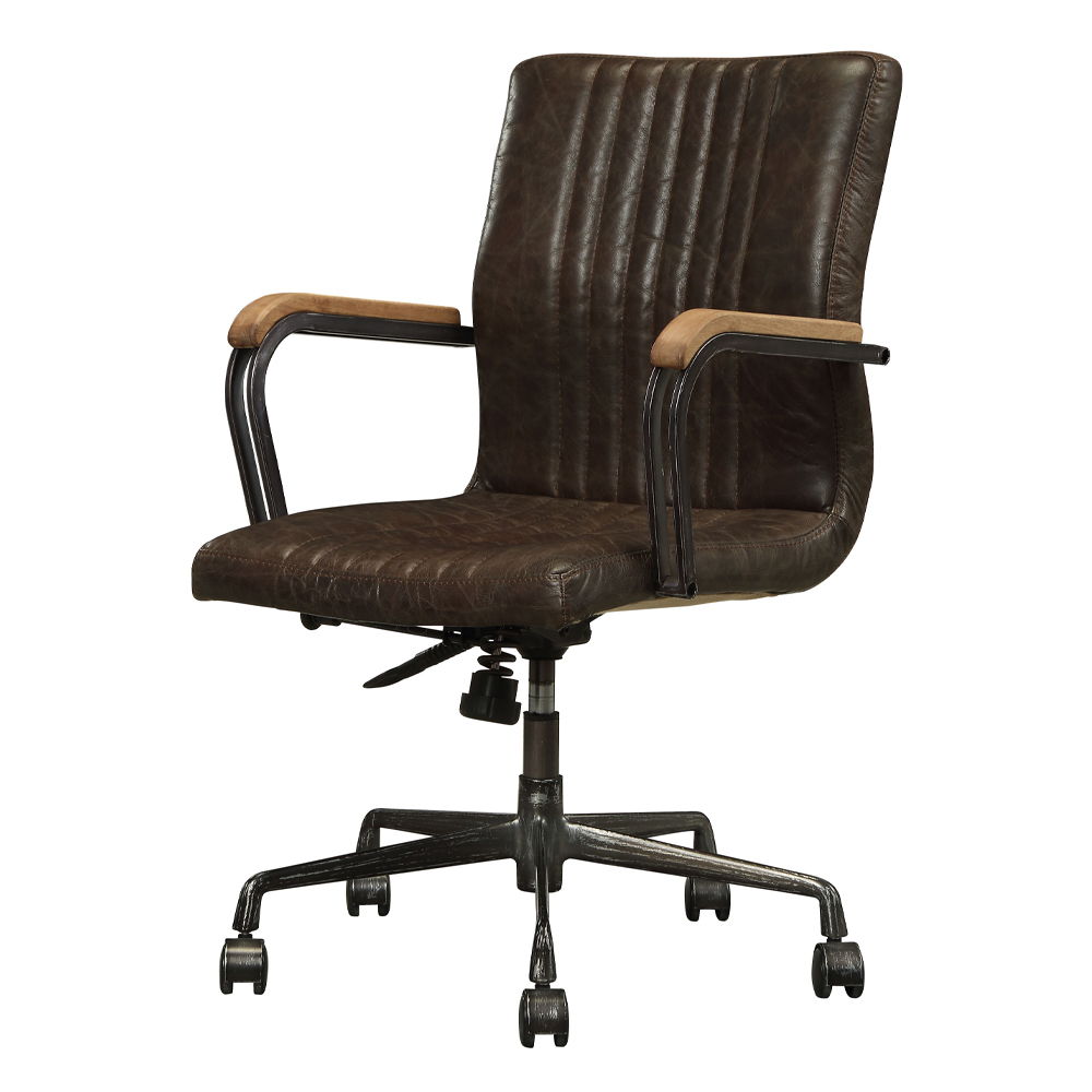 Joslin - Office Chair - Distress Chocolate Top Grain Leather