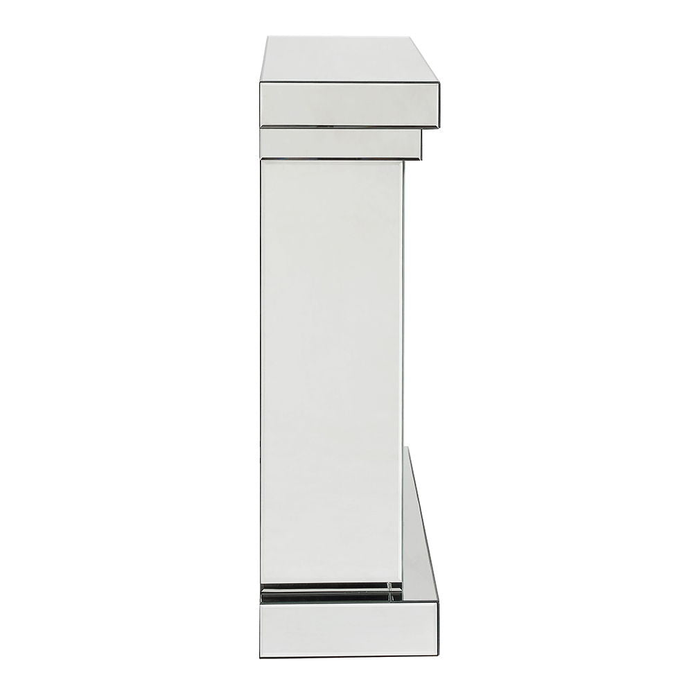 Noralie - 42" Fireplace - Mirrored & Faux Diamonds