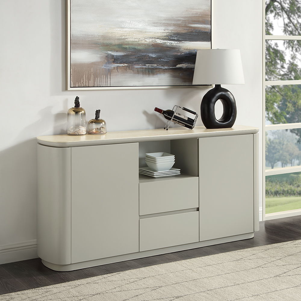 Ingram - Server - Ceramic Top & Light Gray