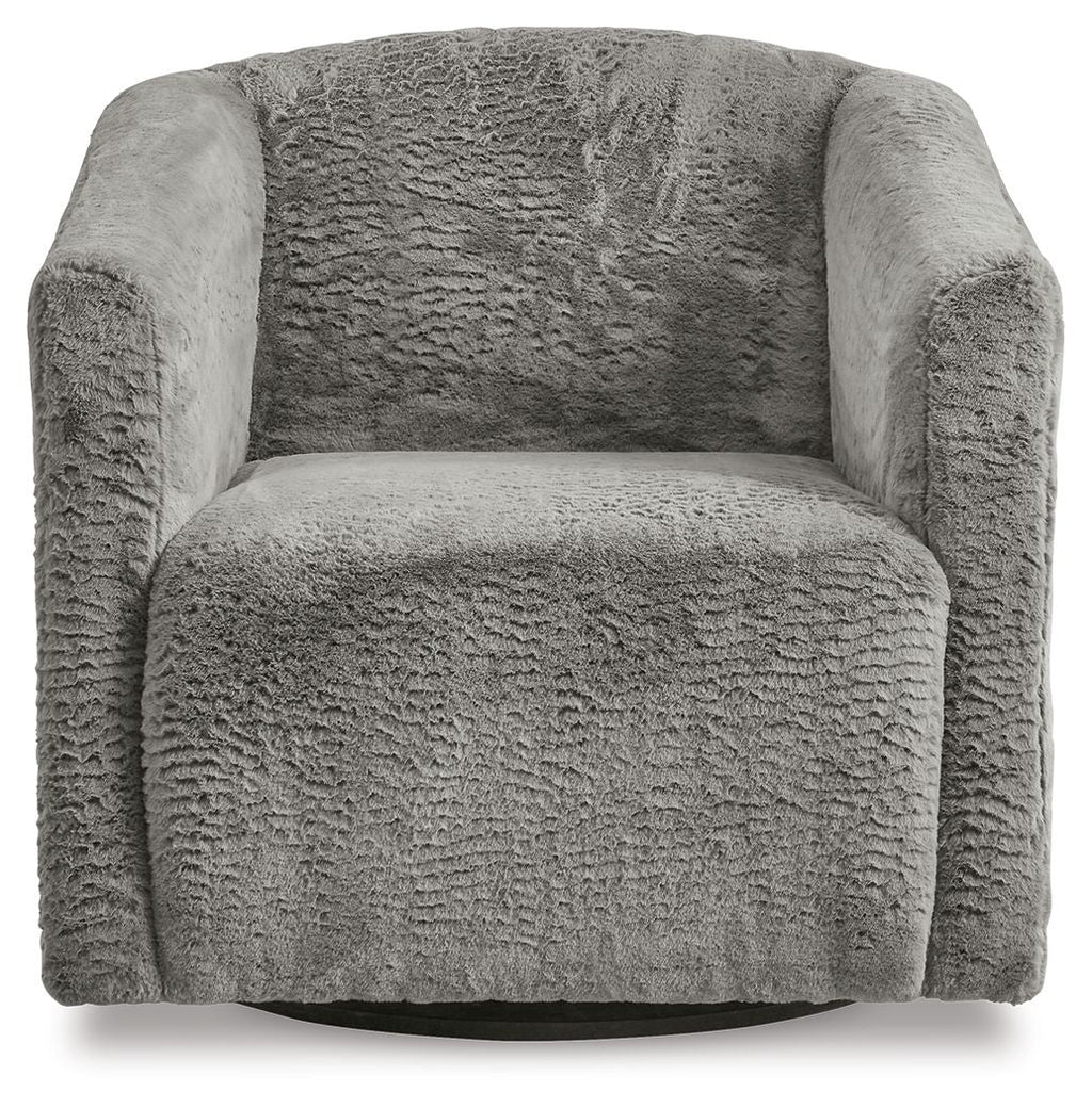 Bramner - Swivel Accent Chair - Charcoal