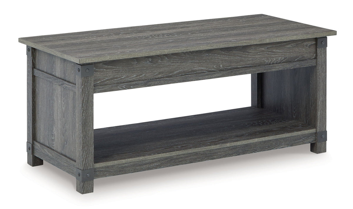 Freedan - 3 Pc. - Coffee Table, 2 End Tables - Grayish Brown