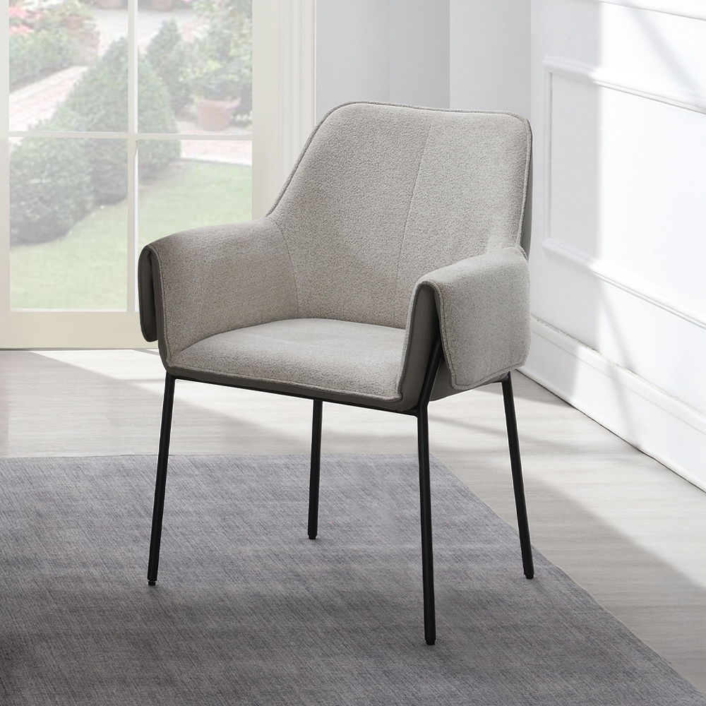Jirina - Arm Chair (Set of 2) - Beige Chenille