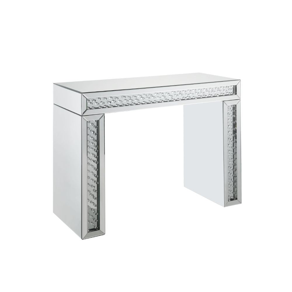 Nysa - 31" Vanity Desk - Mirrored & Faux Crystals